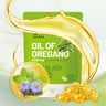 Oil of oregano and black seed oil supplement packaging with capsules and herbal ingredients.