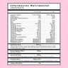 Nutrition label for Ami Fitness Glow Greens powdered supplement with collagen.