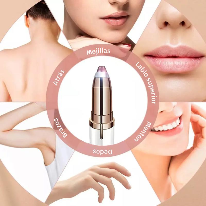 Recortadora de cejas eléctrica para detalles faciales y corporales.