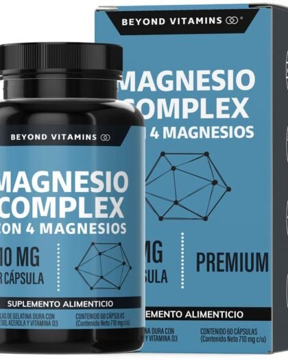 Magnesio Complex – Fórmula 4 en 1 con Glicinato, Citrato, Gluconato y Óxido | Alta Pureza, Sin Rellenos