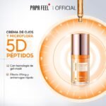 PAPA FEEL Crema para Ojos 5D Péptidos – Líneas Finas, Patas de Gallo, Ojeras y Bolsas